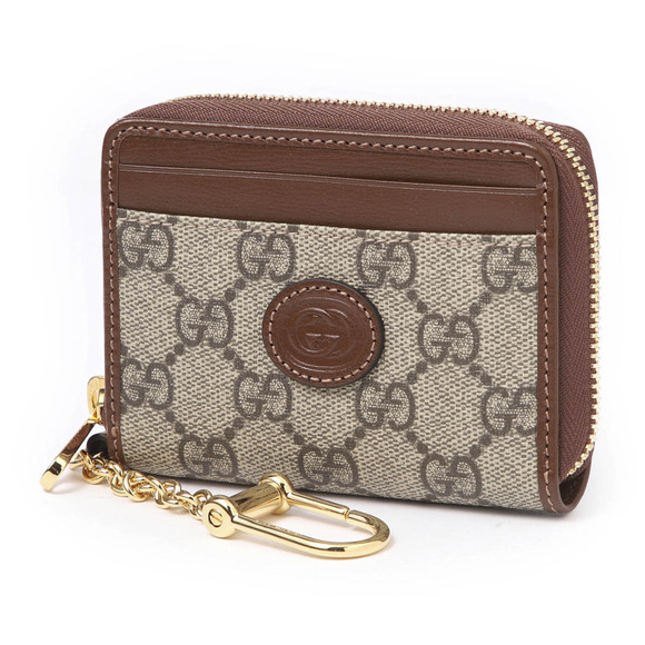 Gucci Zip Wallet Key Hook Brown GG Supreme - Picture 2 of 6